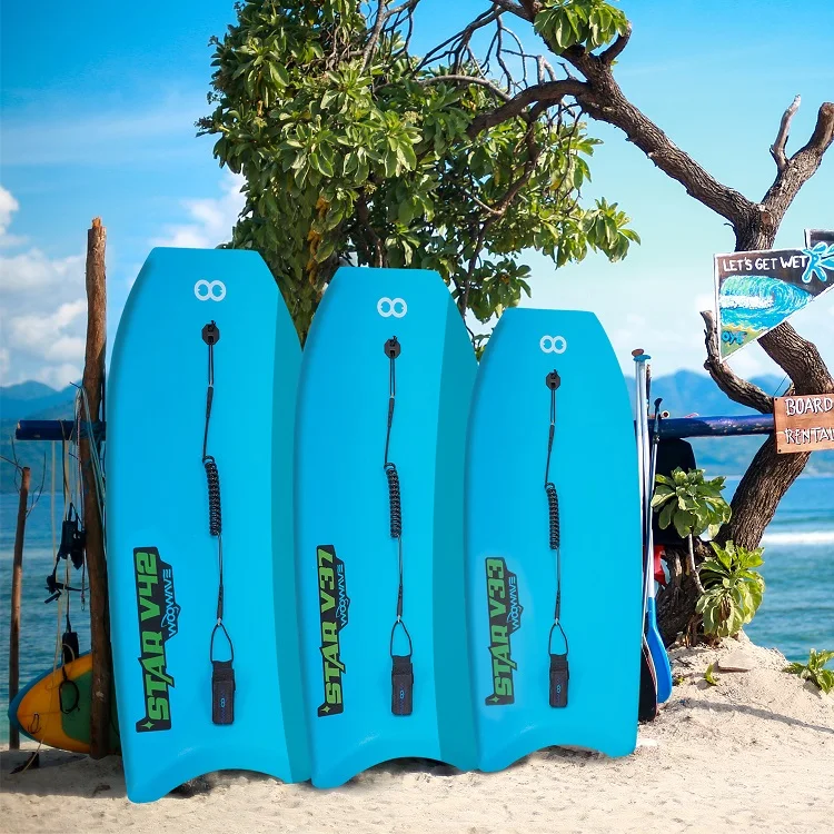 WOOWAVE 37' Professional OEM Bodyboard Foam Body Board Kids Swimming Play Surfboards Bodyboard with Leash