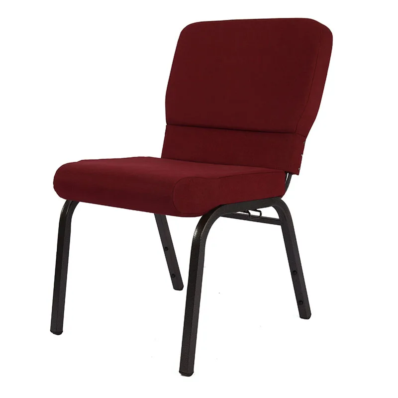 Фабрика продает под заказ красную штабелируемую металлическую обивку с карманами скрытой спинкой дизайнерские церковные стулья для кинотеатра