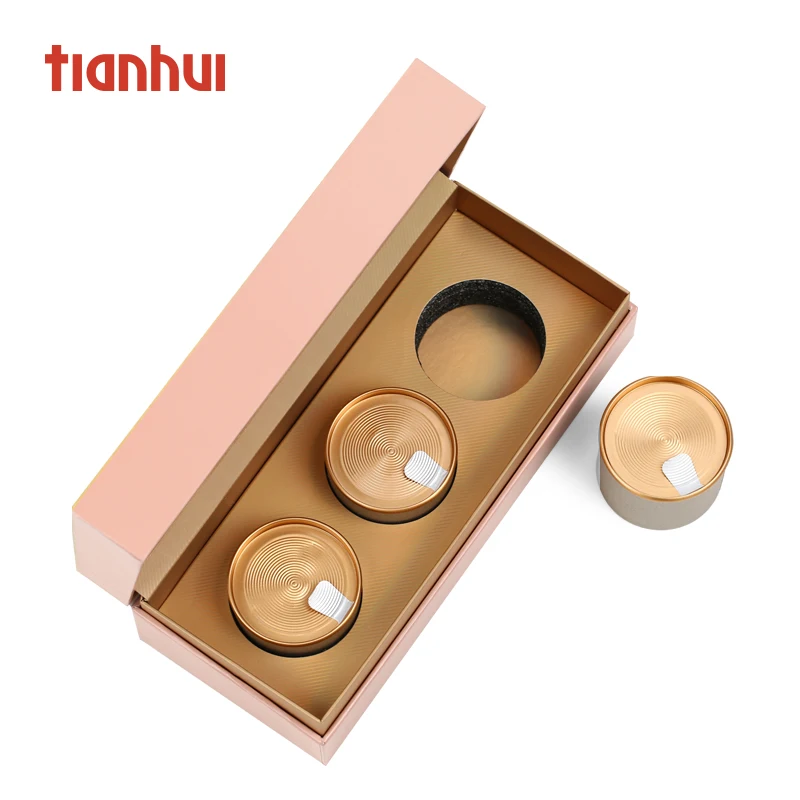 Tianhui, чайный набор с логотипом на заказ, картонные розовые картонные подарочные упаковочные коробки