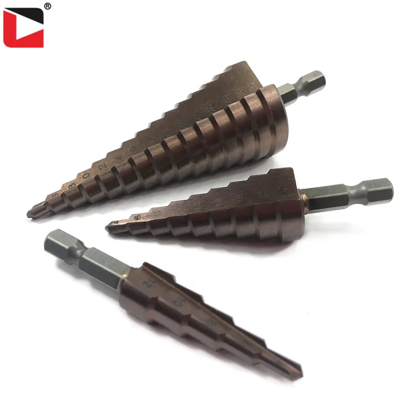 4-12/4-20/4-32mm hss cobalt step drill bit for stainless steel