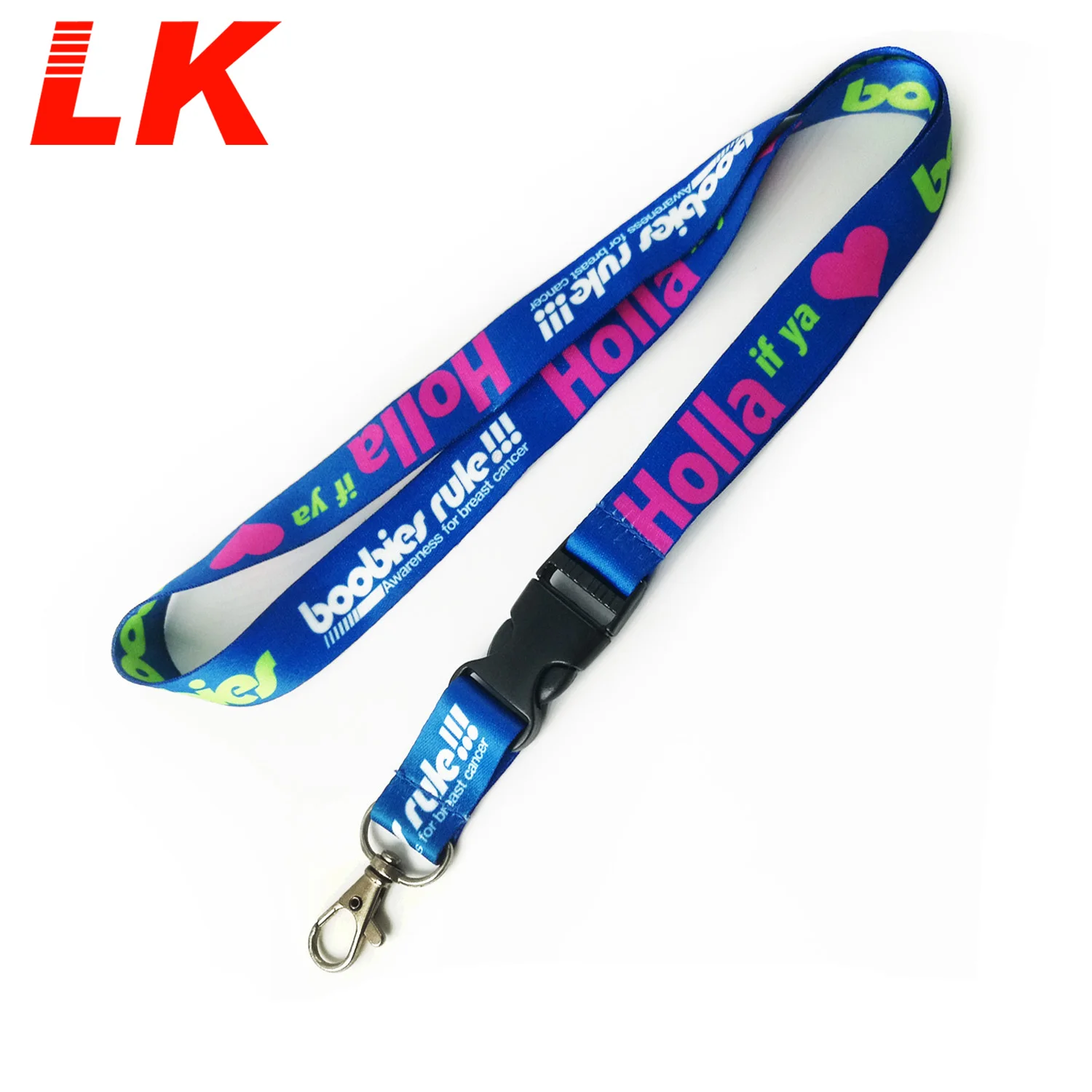 Travel  accessories Custom screen printing security thick woven purple color cellphone lanyard