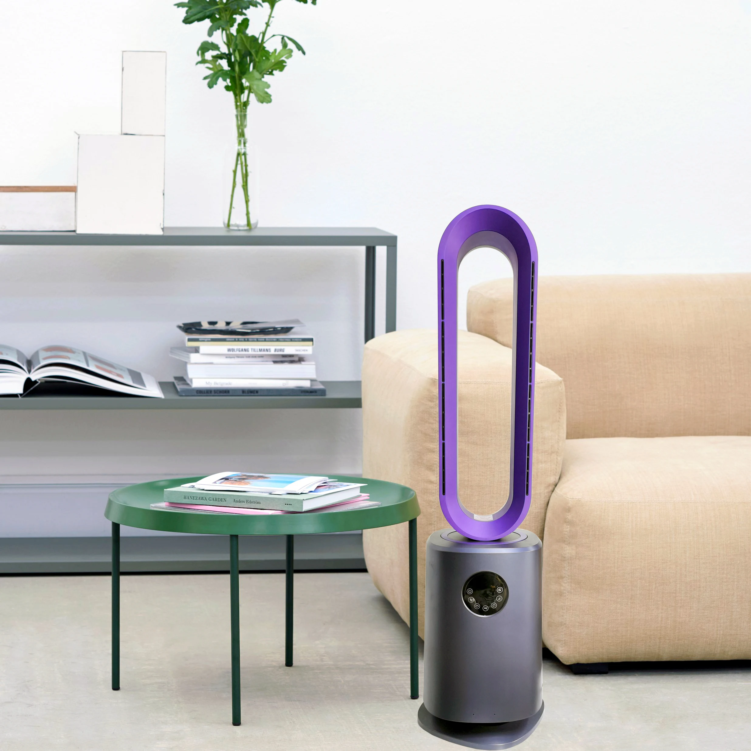 Household Electric Air purifier for home safety for mothers and children High Quality Hot Cold Purification Bladeless Fan