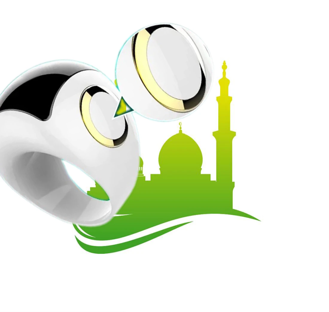 Muslim gift quran qibla smart Electronic counter ring Digital Azan Alarm Clock Tasbeeh Tasbih Zikr Ring