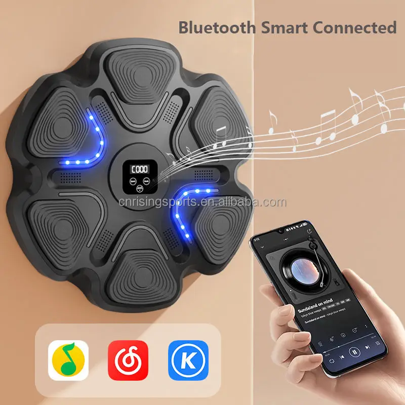 Домашнее необходимое тренировочное оборудование с Bluetooth музыкальная мишень для бокса фитнес настенная Подушка светящая умная боксерская машина