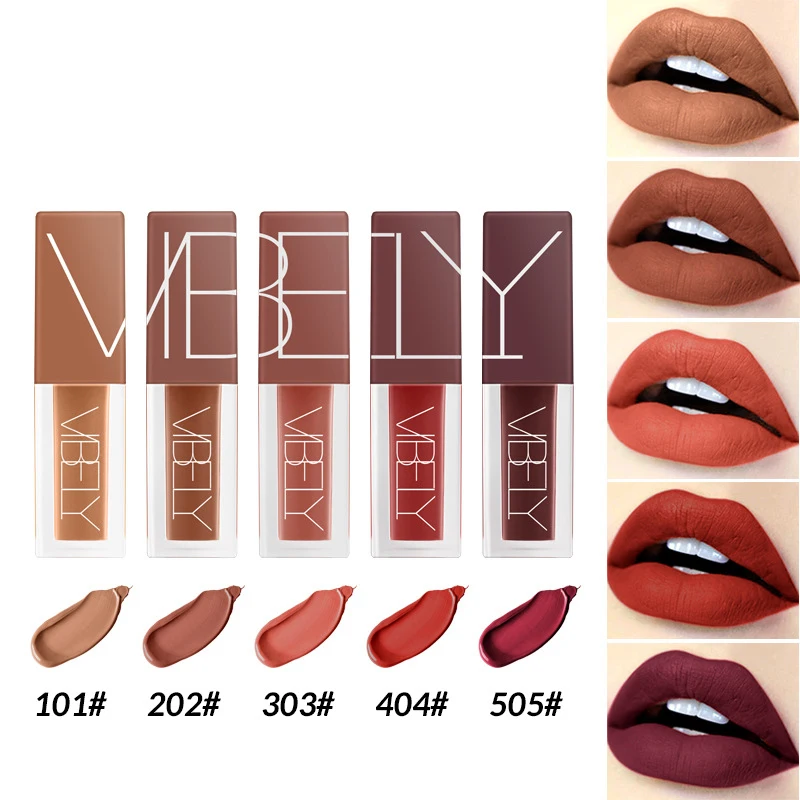 Low Moq Private Label Soft Matte Red Liquid Lipstick Waterproof Sweat Proof Smooth Vegan Cruelty Free Pink Liquid Lip gloss