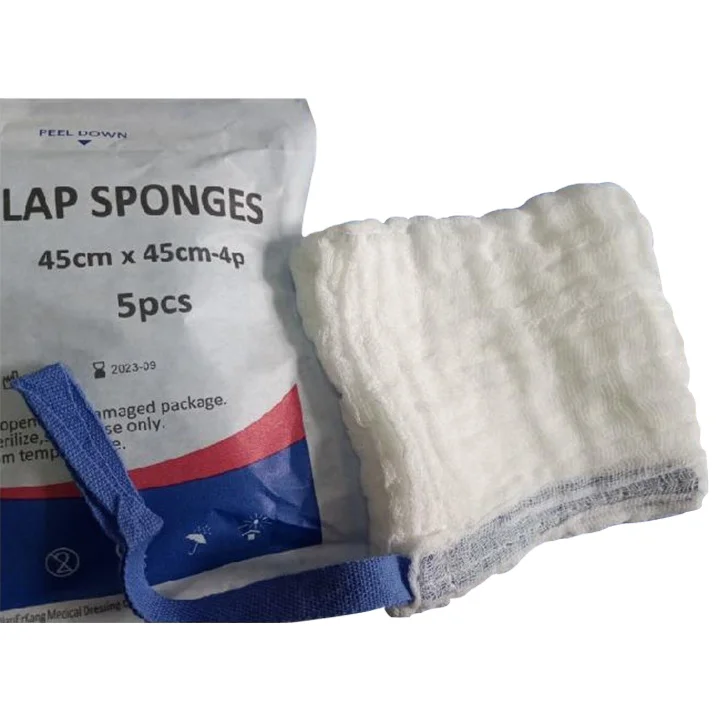 Medical disposable lap sponge 18inches x 18inches 4ply (200pcs/set)