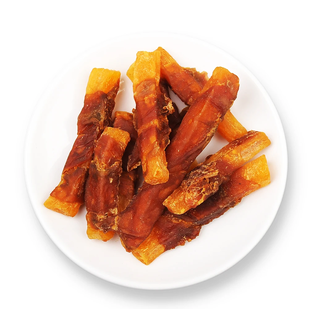 Pet food dog snacks OEM chicken wrapped sweet potato