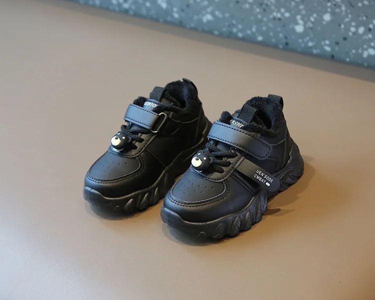 2025 Unisex Cotton Casual Winter Sports Shoes Warm Fleece Lining Thickened Dad Shoes Baby Kids Parents Flat TPR Insole Wholesale