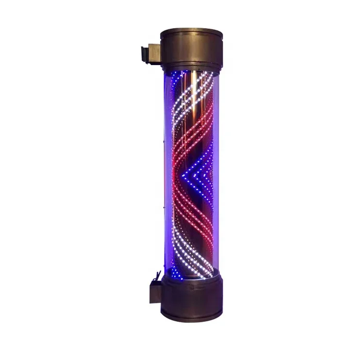 Siman Light Hairdressing Sign Light Mounted Revolving High Quality Red Blue White LED Barber Shop Turn Light Pole