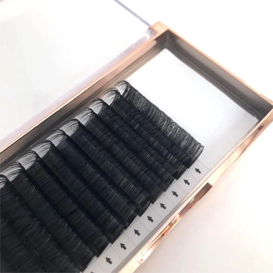 Высокое качество Jet black mega объем мягкий и очень легкий синтетический шелк ресницы 0 03 05 07 мм Объем кашемир