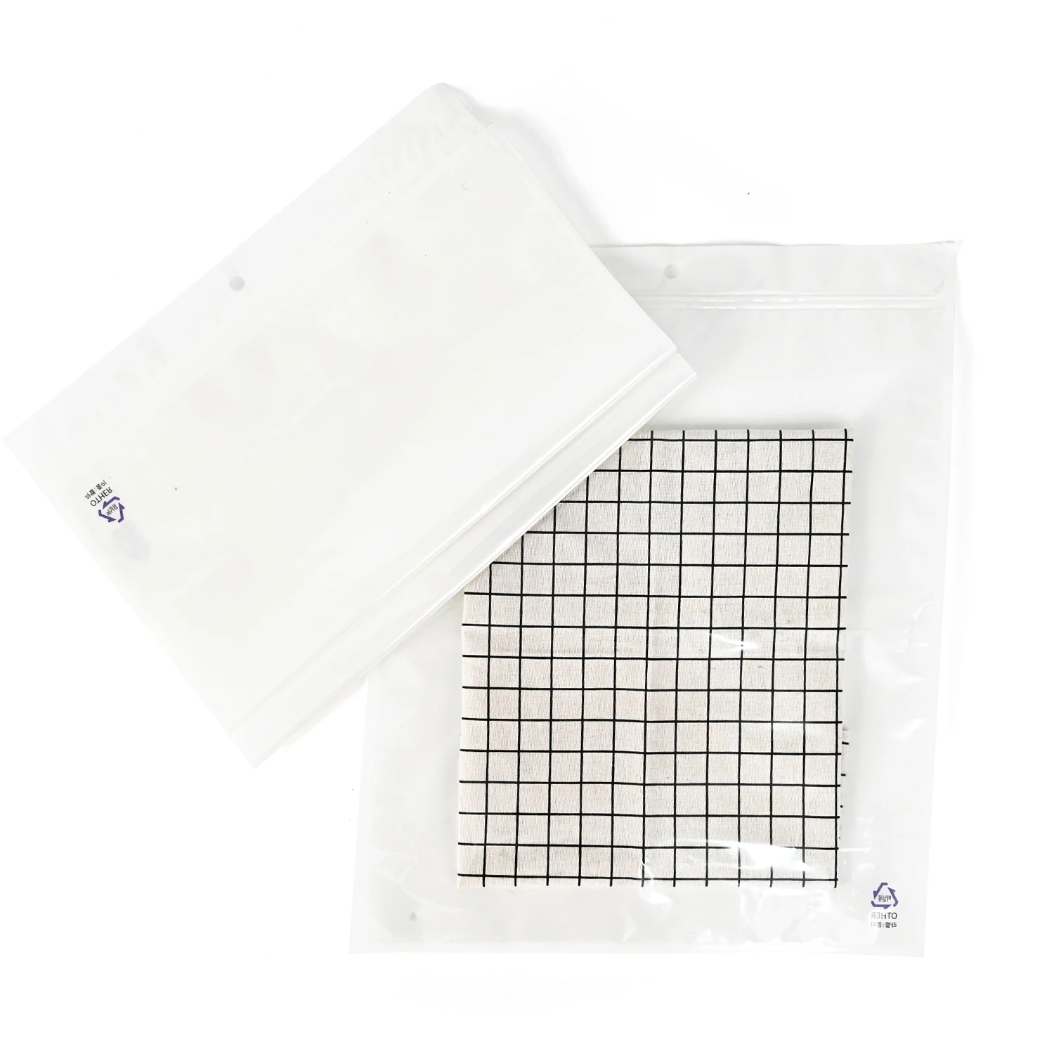 Custom One Side Transparent Resealable Waterproof Matte White Frosted Air Hole Garment Packaging Plastic Zip Lock Bag With Logo