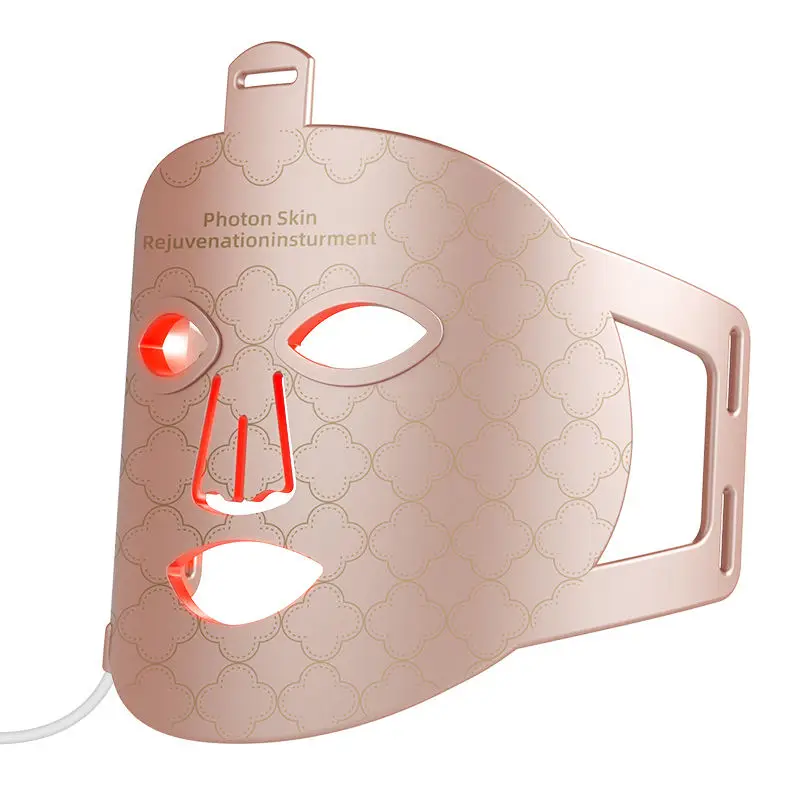 Foldable 8 color LED Light Silicon Infrared Red Light therapy Facial Treatment Device Led Face Mask