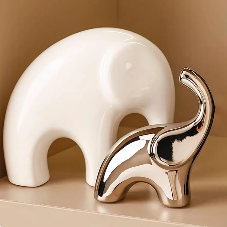 Three Elephant Ornaments To Attract Wealth Light Luxury High-end Home Wine Cabinet Decoration Sculpture Living Room Office Gifts