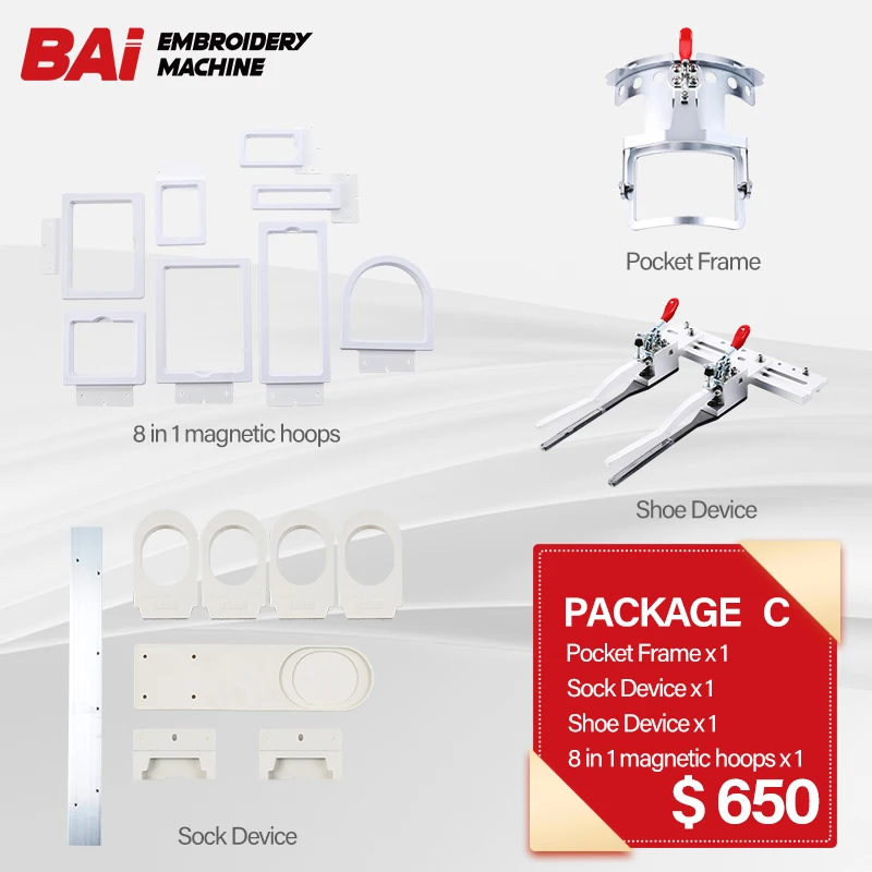 BAI Embroidery Machine Accessories Package C