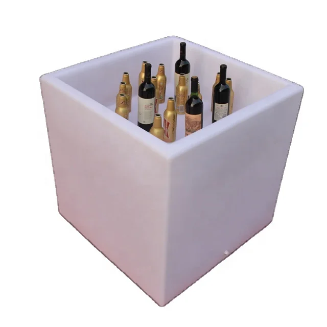 PE plastic led ice bucket event furniture nightclub illuminated LED ice bucket