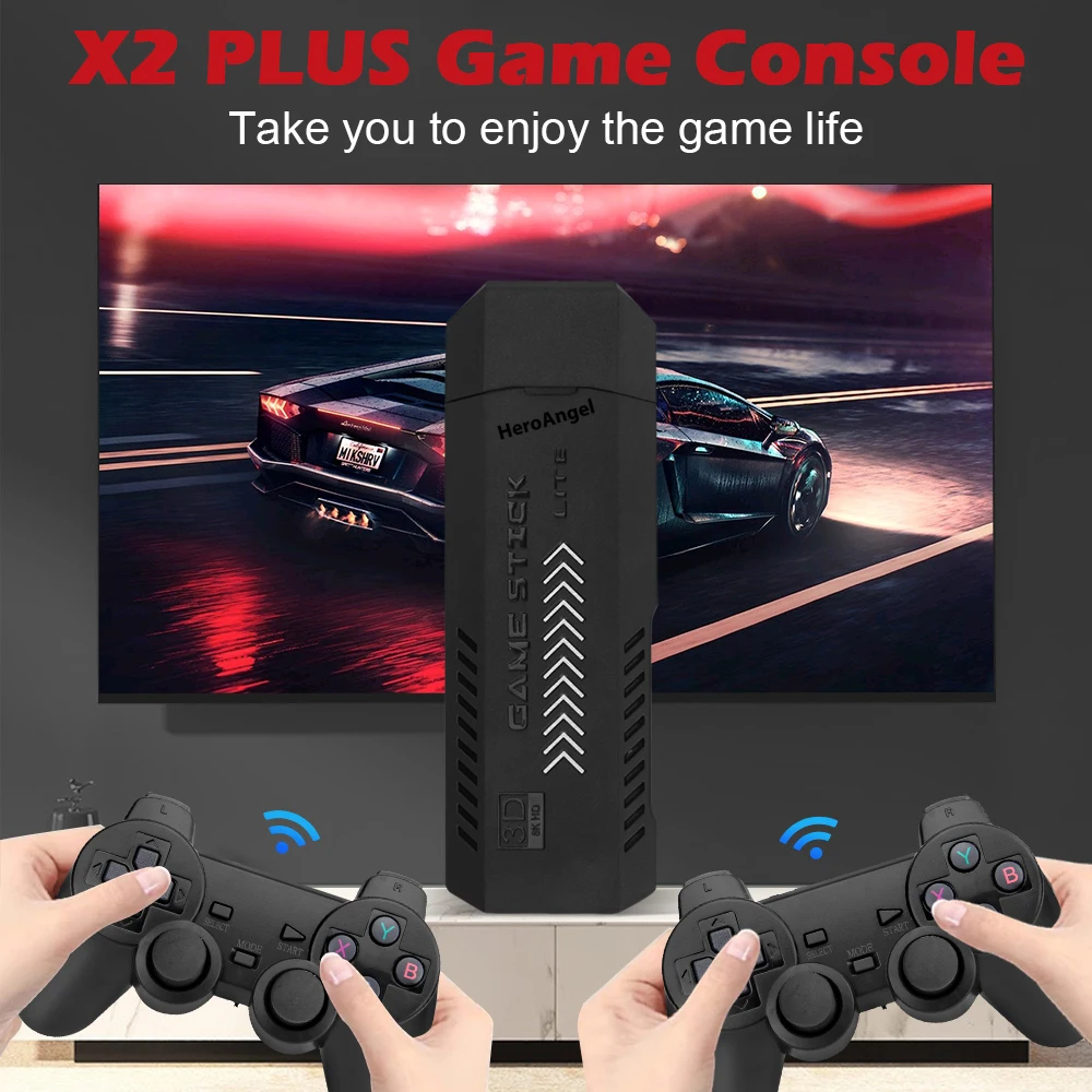 Оптовая продажа X2 GD10 Plus 4K 30000 игры HD выход Игровая приставка gamestick TV игровая консоль для