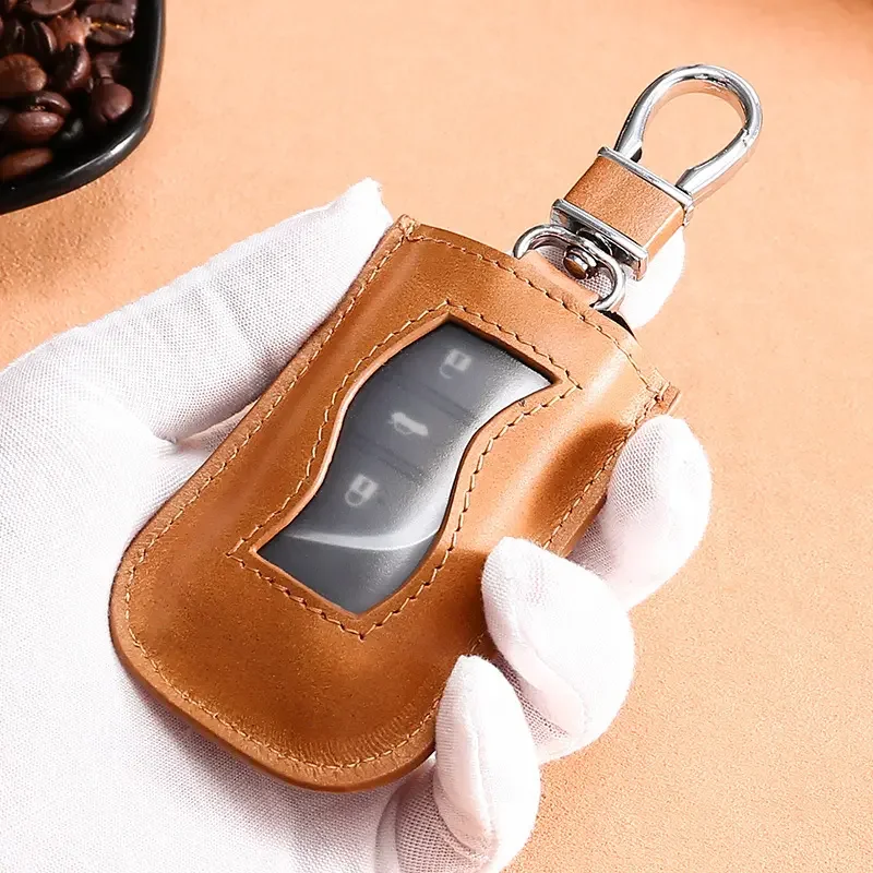 Multifunctional Key Bags Convenient Car Key Case Zipper Remote Control Access Control Car Key Holder Custom Logo PU Leather GZL