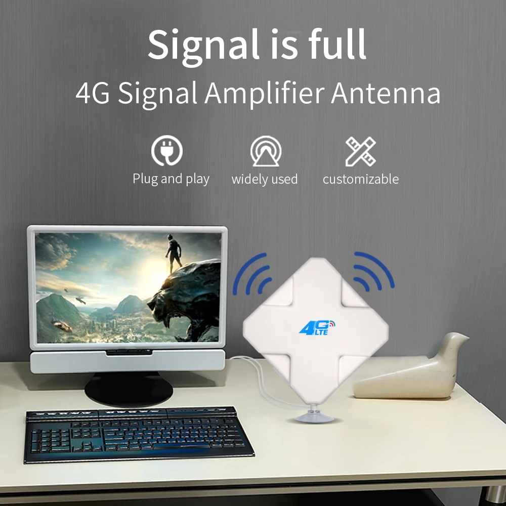 High Gain 35dbi Lte Antenna 4g Digital Dual Mimo Panel Gsm/3g Wifi Signal Booster Outdoor Flat Panel Antenna Router 4G