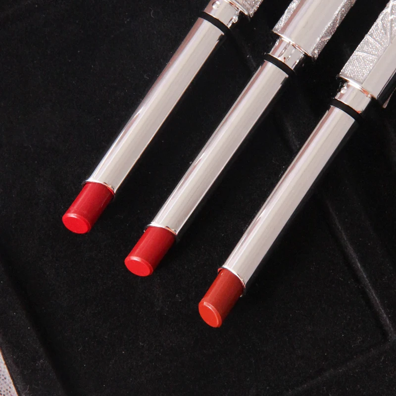 Diamond Tiny Silver Tube Lipstick of 3 pcs Makeup Gift Sets Makeup Gift Sets Cosmetics with Butterfly Necklace