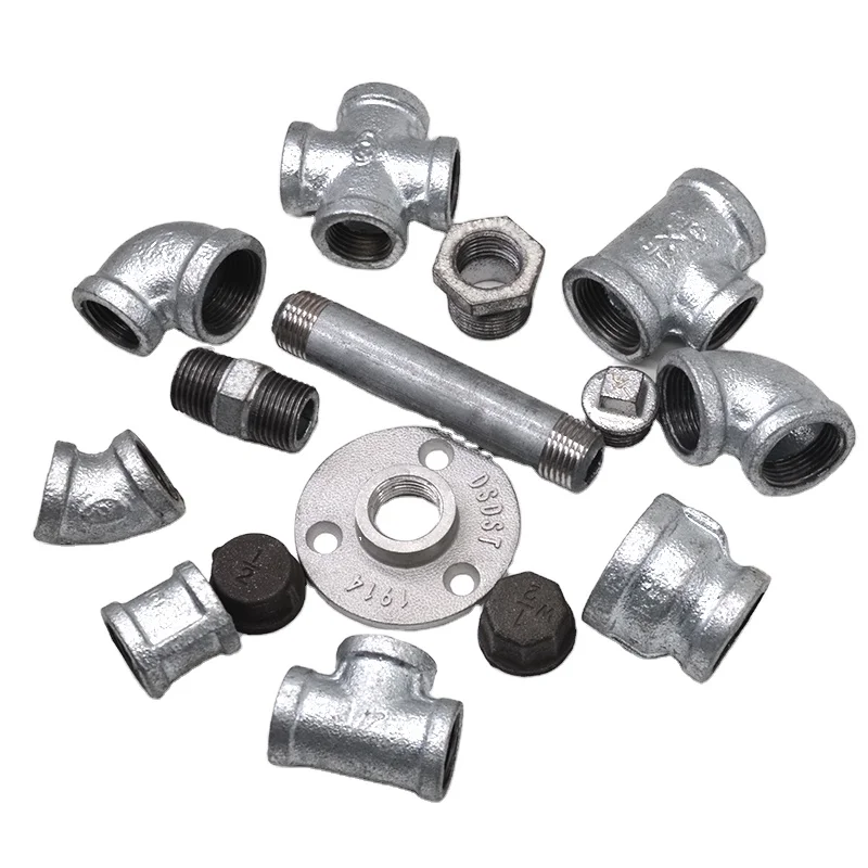 Gi Pipe Fittings Catalogue Pipe Nipple Galvanized Steel Hot Dip Galvanized Iron Elbow Factory Cast 90 Degree Street Elbow Female