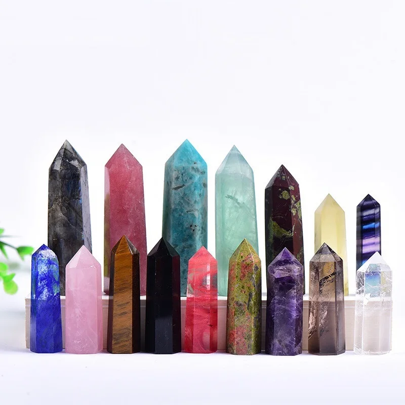 Natural Gemstone Tower Crystal Wand Points High Quality Crystal Natural Gemstone Points