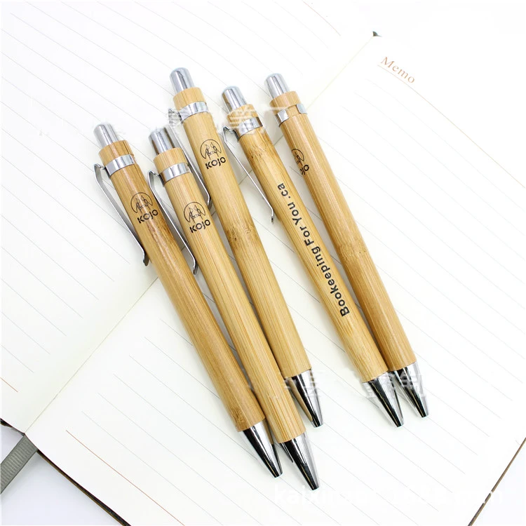 Subli-forward High Quality Recycled Bamboo Ball Pen Custom LOGO Eco Friendly Wood Ballpoint Pen for Engraving Blanks Printing