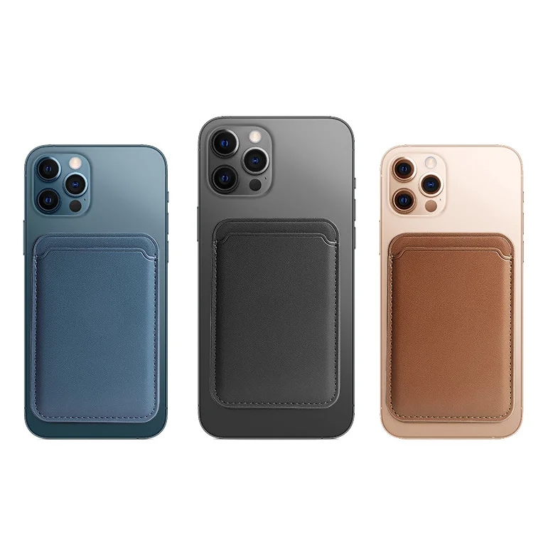 newest design wallet with for magsafe for apple iphone 12 pro for magsafe case leather Magnetic for magsafe wallet