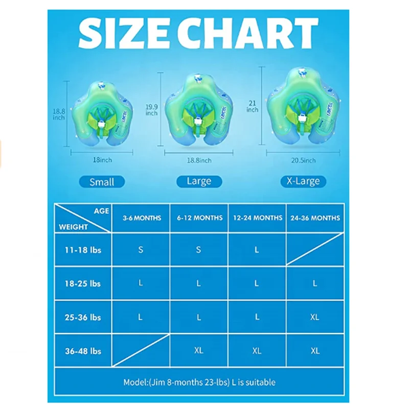 Customized Kid Water Float Safer Baby Chest Float Inflatable Baby Pool Float Swimming Rings