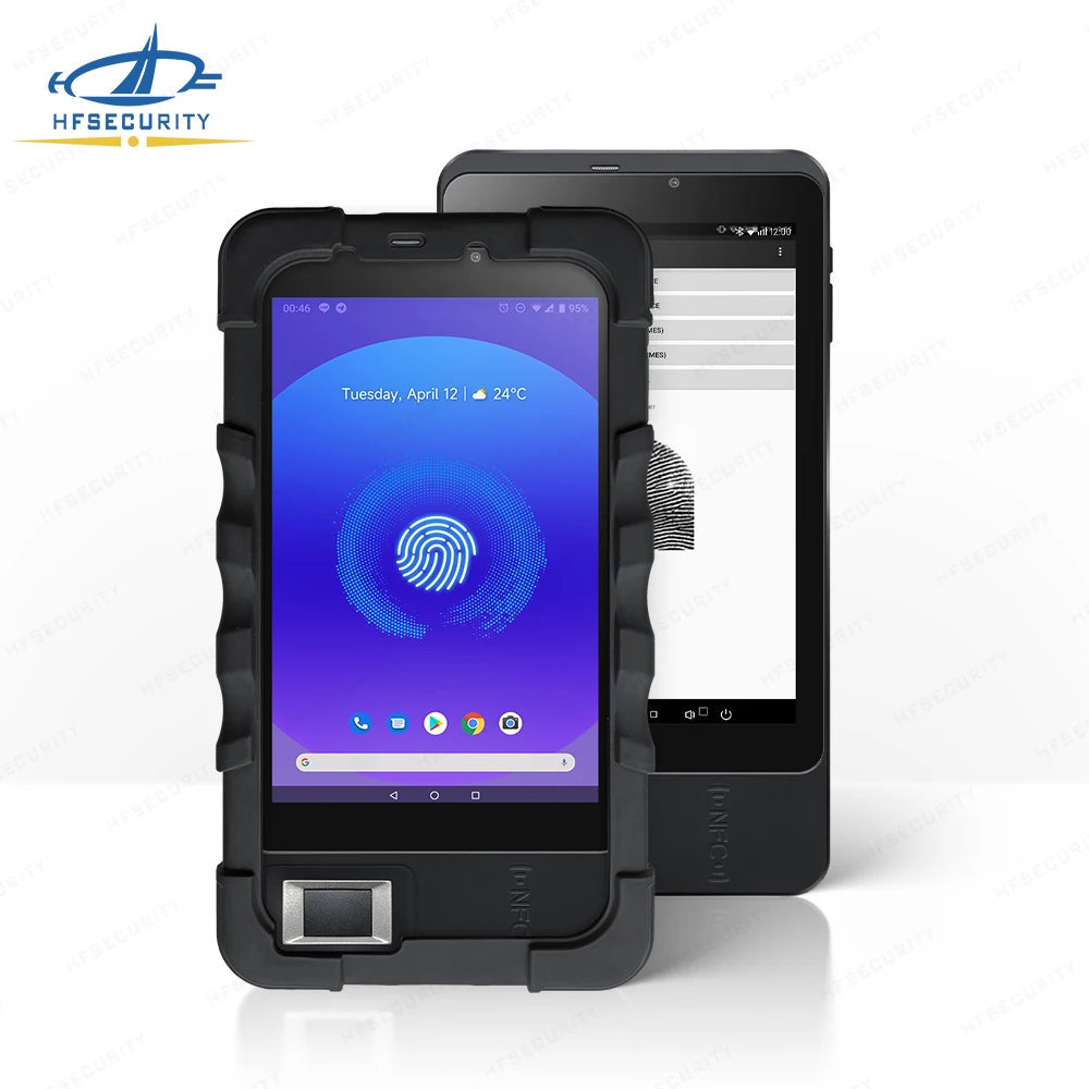 HFSecurity FP07 тонкий Android 11 GPS лицевая камера беспроводной 4G FBI сканер отпечатков пальцев промышленный планшет используется в школе