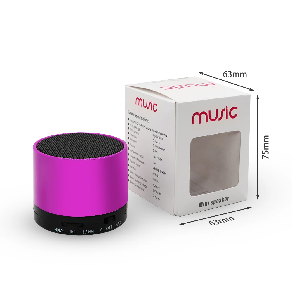 Рекламный подарок: мини-портативный динамик Bluetooth в различных цветах-Пользовательский логотип доступная технология