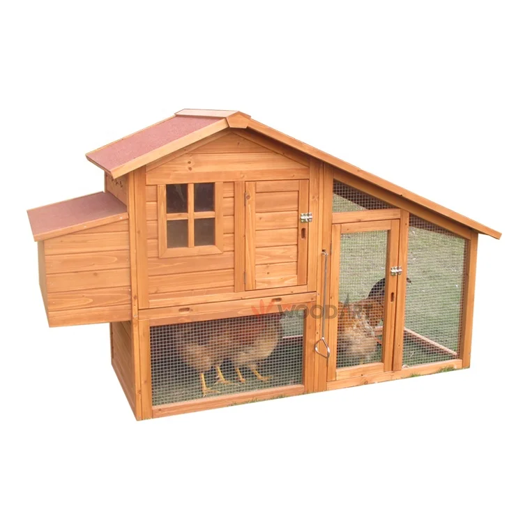 
 Китайские поставщики, деревянные куриные клетки для курятника с выдвижным лотком и большой пробежкой  