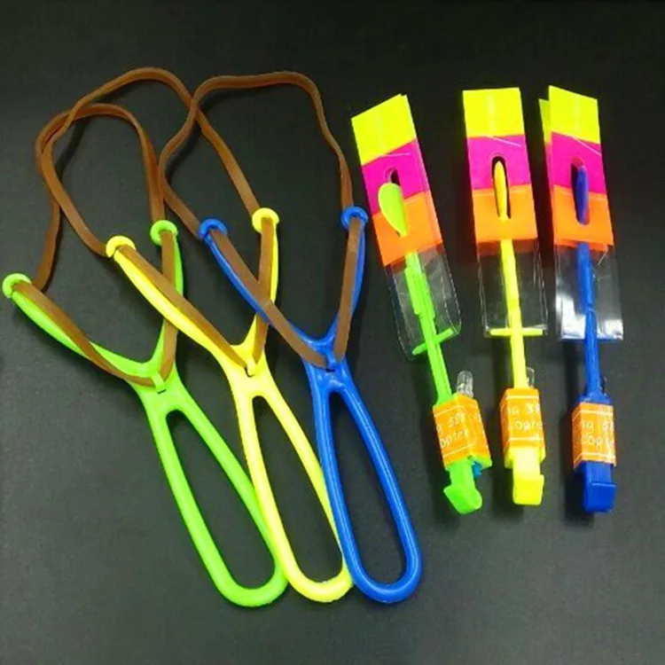 Wholesale Hot Sale LED Light Small Flying Arrow Catapult Flying Rocket Child Luminous Toy