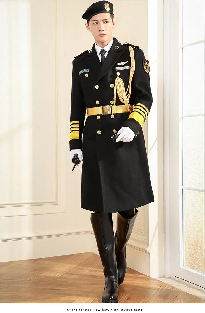 New Design Black Security Guard Officer Overcoat Security Jacket Safety Clothing Supplier Uniforms