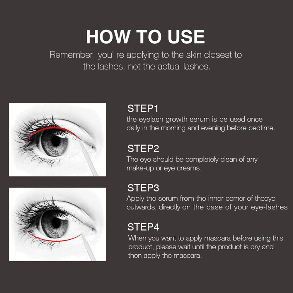 O.TWO.O Eyelash Growth Serum Moisturizing Eyelash Nourishing Essence For Eyelashes Enhancer Lengthening Thicker