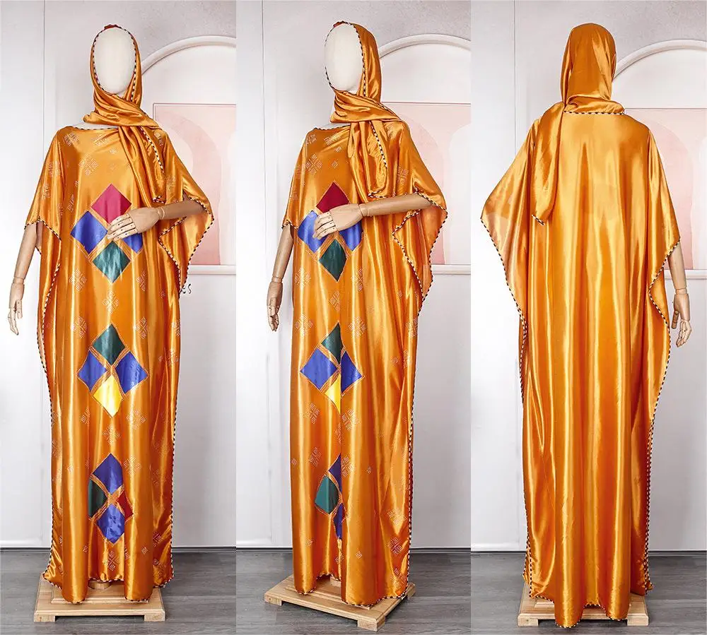 ZIYA A10S300 Rhinestone Abaya With Headscarves Women Muslim Dress 2023 Dubai Elegant