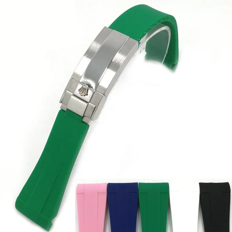 
Classical rubber watch band original stainless steel buckle 20mm silicone watch band 