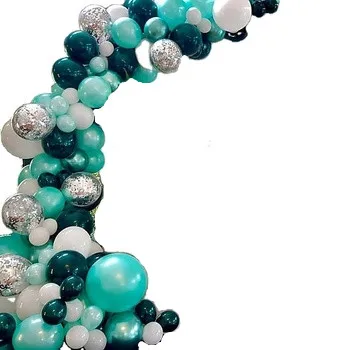 102 шт. голубой зеленый металлик Высокое качество латексные шары китайский персонализированные арка для воздушных шаров