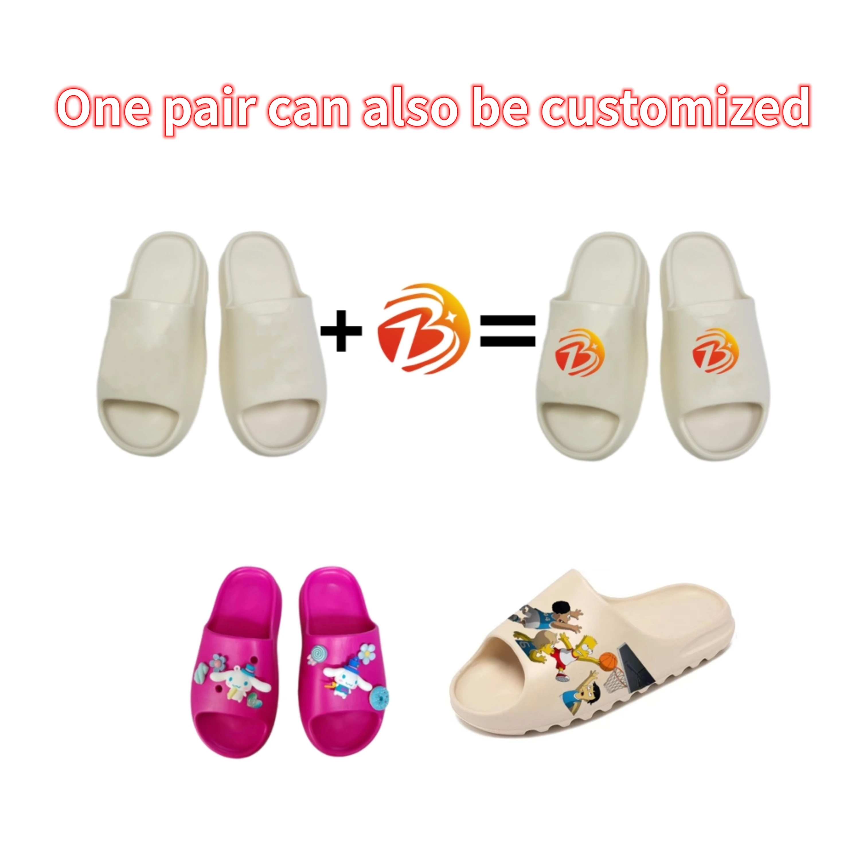 Bosirui New Custom slides slippers Soft Beach Walking Casual Style Indoor outdoor EVA Slides flip-flops slippers flat sandals