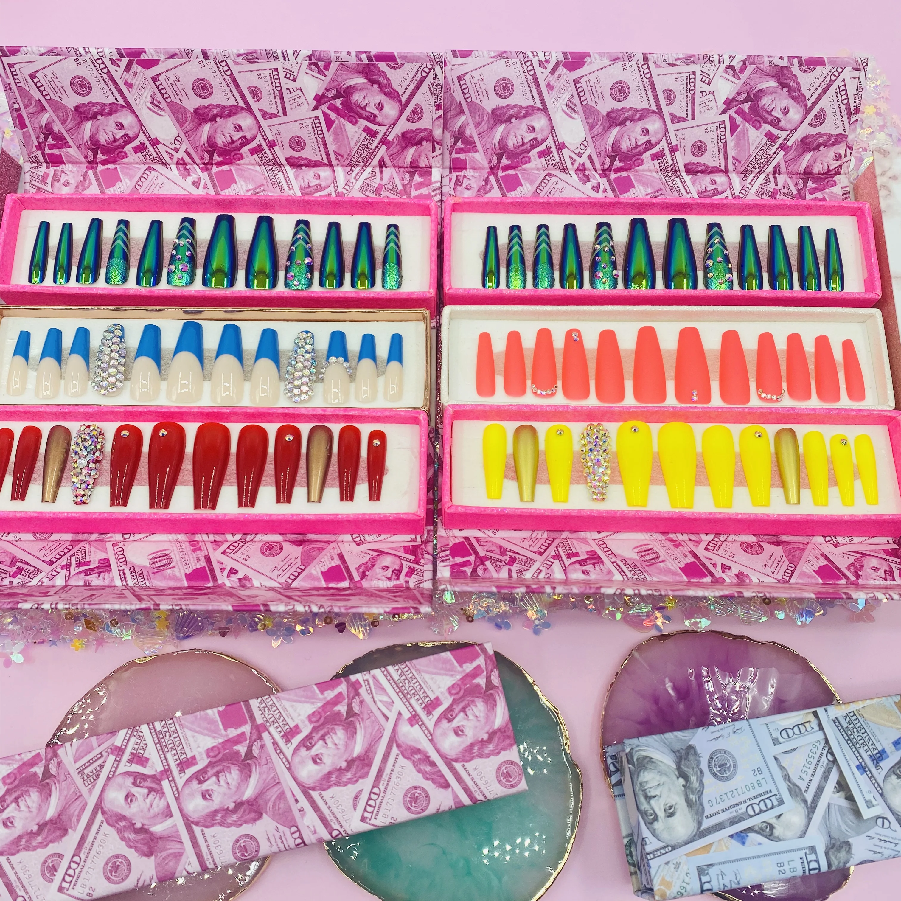 Drop shipping  Uv  falsenails Pre-Glue False Nails art Custom  Nails Wholesale artificial fingernails false fakenails fake nails