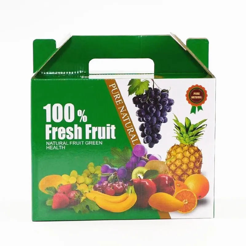 Custom delivery fruits carton brown kraft B flute corrugated cardboard mailer shipping boxes