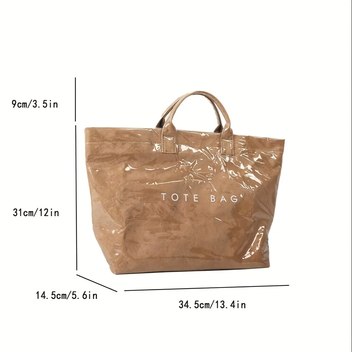 Custom Logo Fashion Washable Tyvek Kraft Paper Shopping Tote Bags With Handles