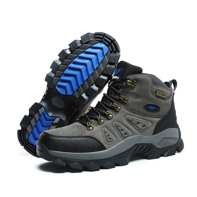 Hiking shoes men Summer Winter Outdoor Warm Fur Non Slip Fashion Women Footwear Boys Outdoor Work Ankle Boot