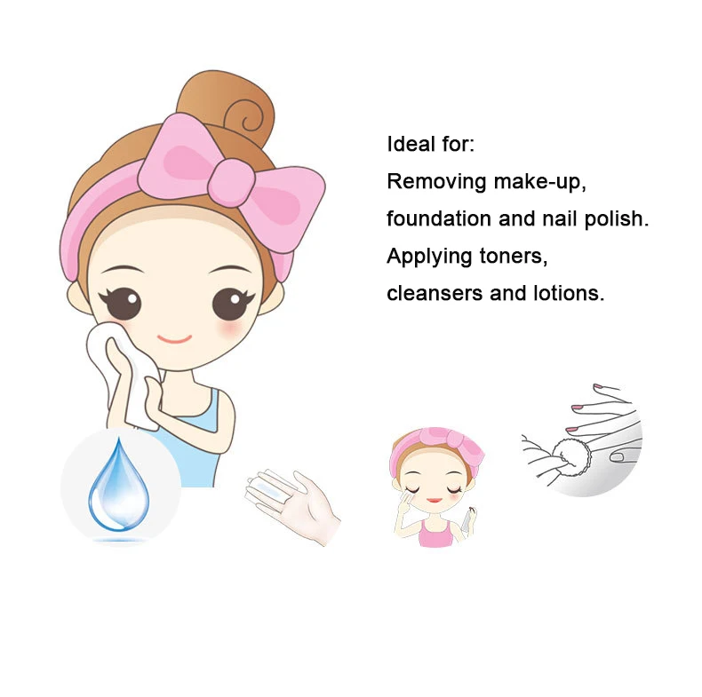 OEM Private Label Makeup Remover Cotton Rounds Facial Cotton Pads