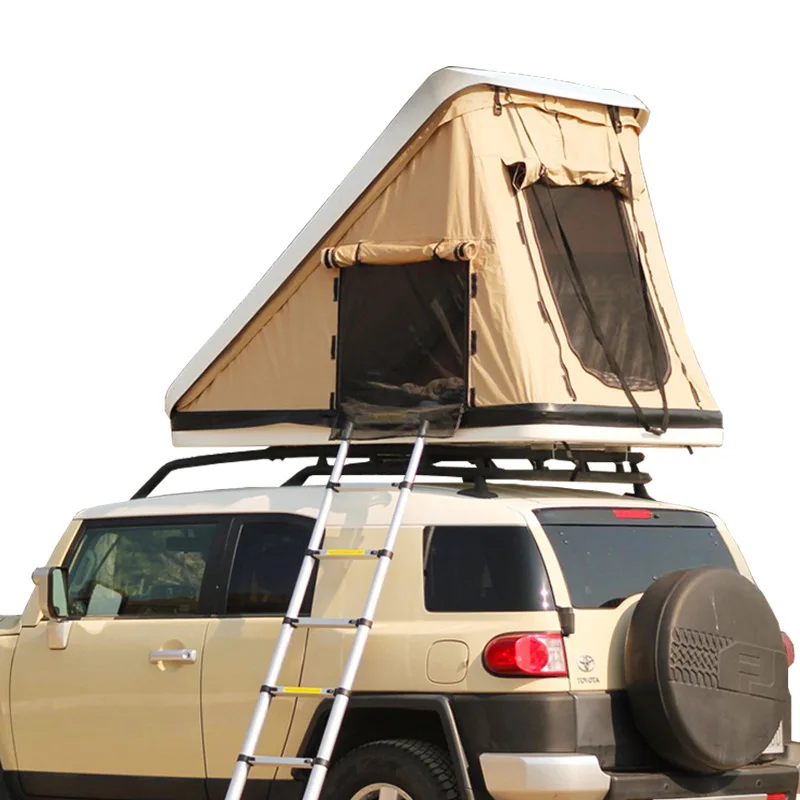 
Widely Used Jinle Outdoor Abs Hard Shell Car Roof Tent Free Ride Tent Self-driving Multi-person Camping Tent Awning 