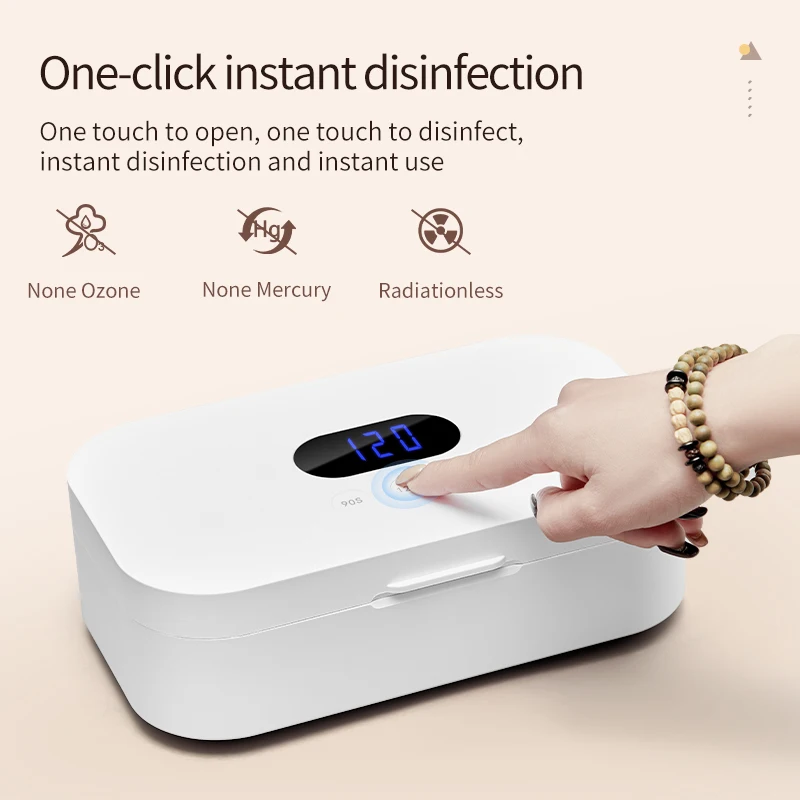 UV Light Cordless Nail Clean Sterilizer Box Manicure Tool Tweezer,Nipper,Nail Drill Bits Disinfection Box