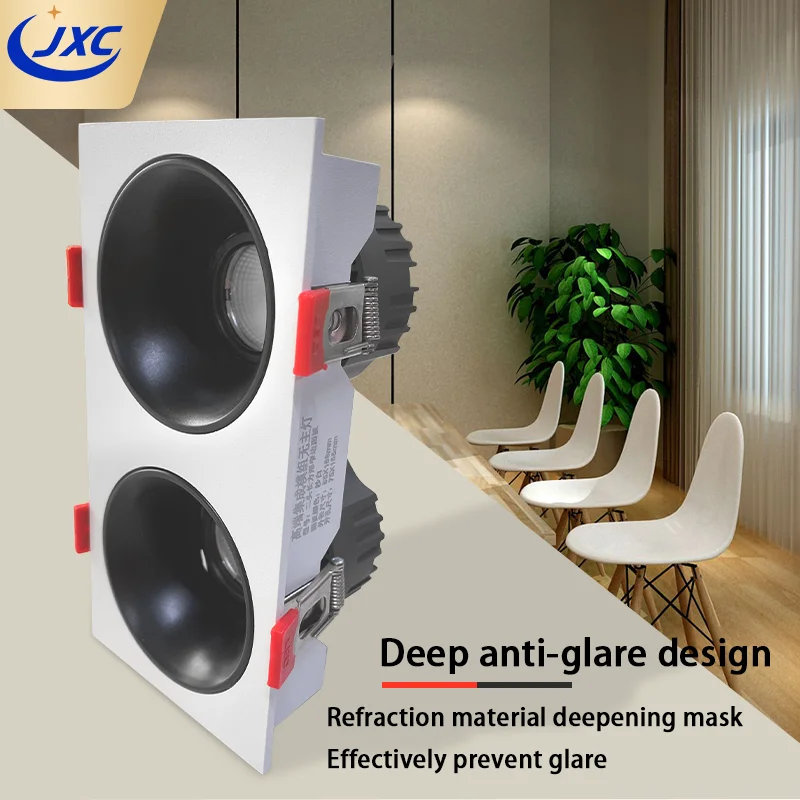 Commercial Display Lighting Double Lumen Ceiling Recessed Cob Led Twin Down Light