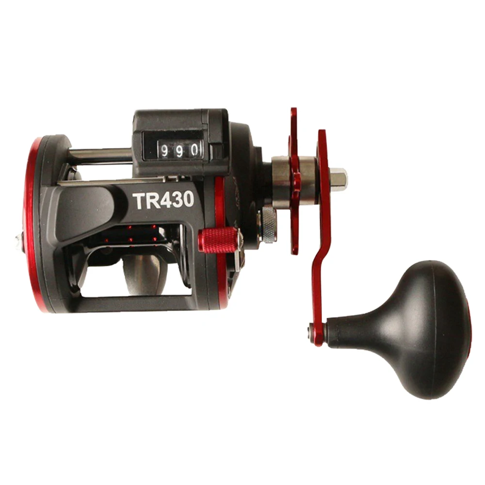 NewBility Right Hand Baitcasting Reel with Digital Display Counter Portable 4.11 Gear Ratio Sea Fishing Reel Trolling Reel