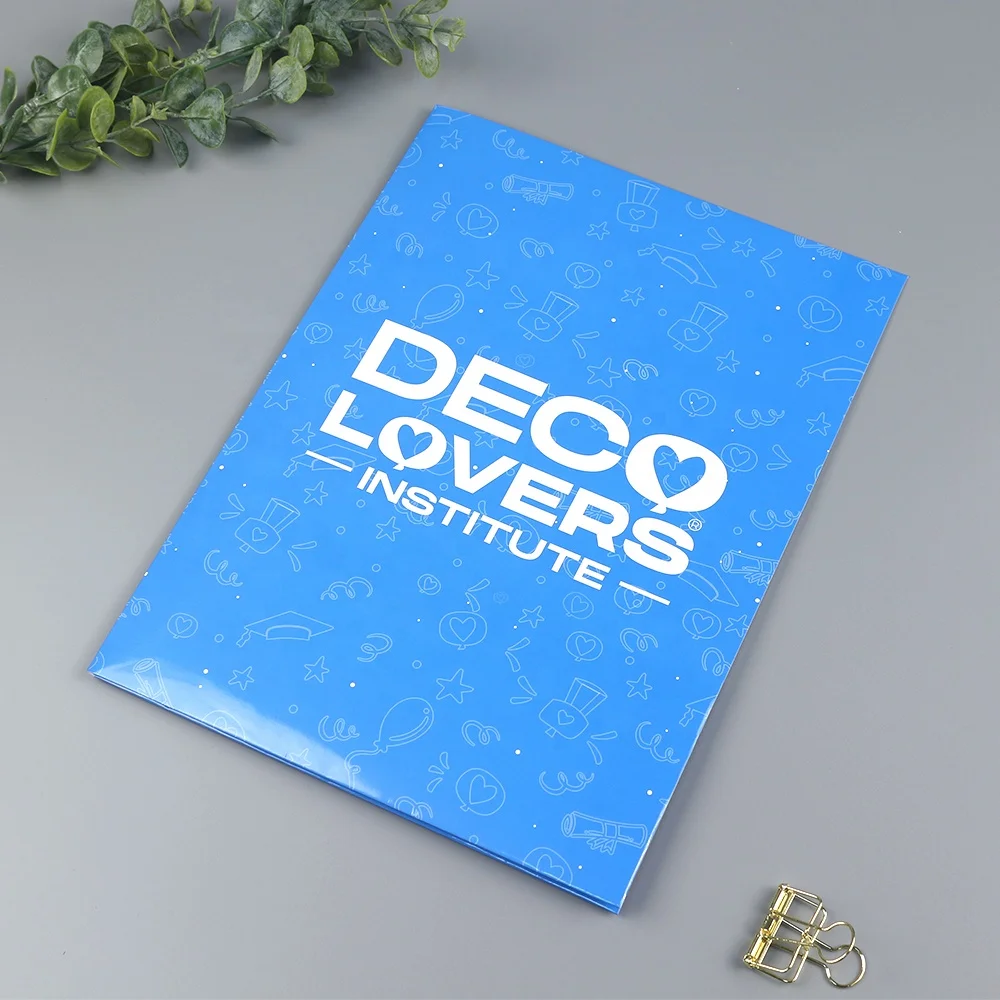 China factory Printing A4 A5 Paper Document Presentation File Folders Custom Logo for File and Business Folders with Pockets