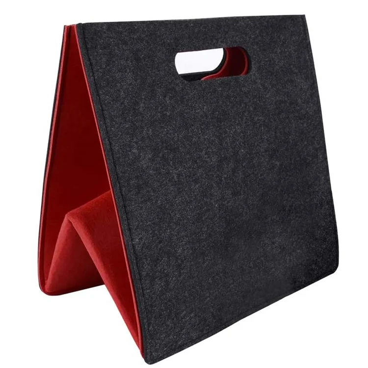 Square Foldable Cube Felt Toy Storage Organizer Baskek Box With Handles