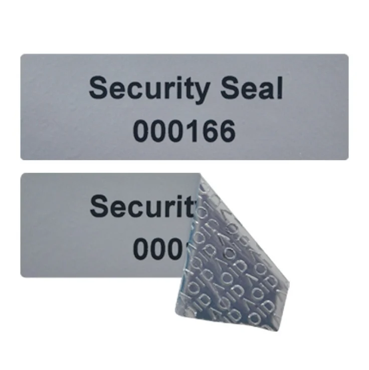 Void security seal labels tamper evident void labels silver special security anti-fake sticker label